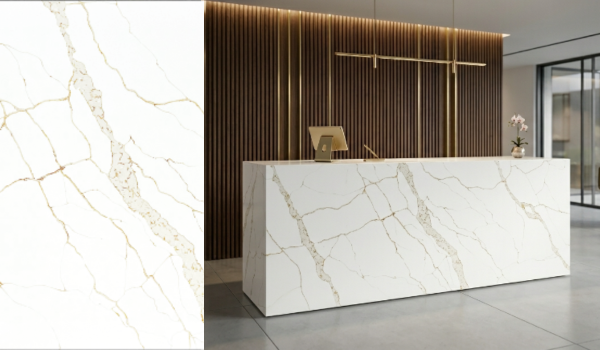 Quartzo Stone Premium Calacatta Gold